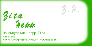 zita hepp business card